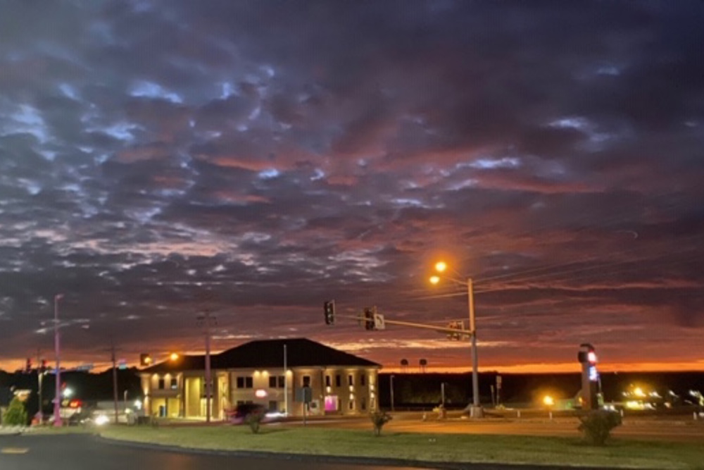 Bank At Sunset